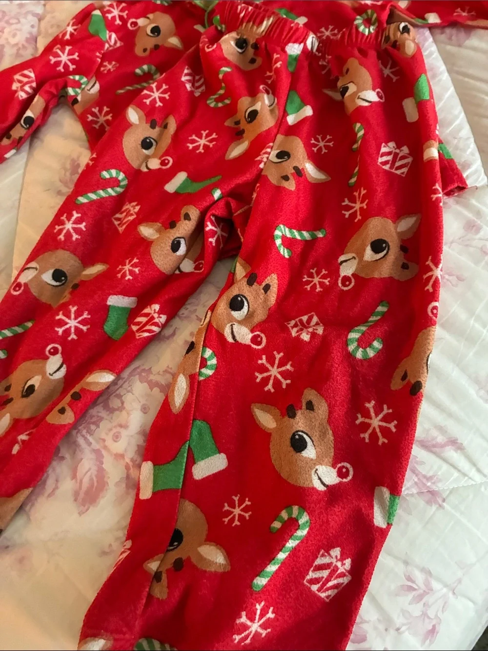 Toddker's Red Reindeer Holiday Flannel Pajama Set